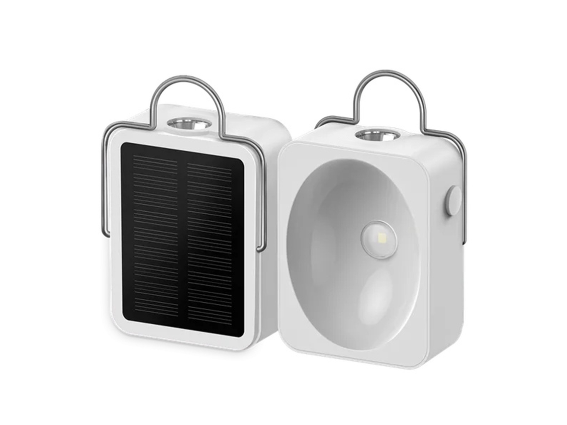 2026 2 Peças Lâmpada Solar Inteligente Oraimo Exterior Carregamento Solar 2 Modos de Iluminação Parede Ou Mesa Branca