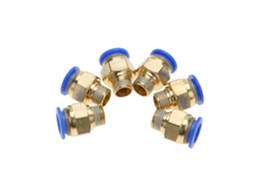 Laxiscreed Conector Rápido Pneumático De 12mm Para Traqueia Com Rosca Externa E Sistema Push-in
