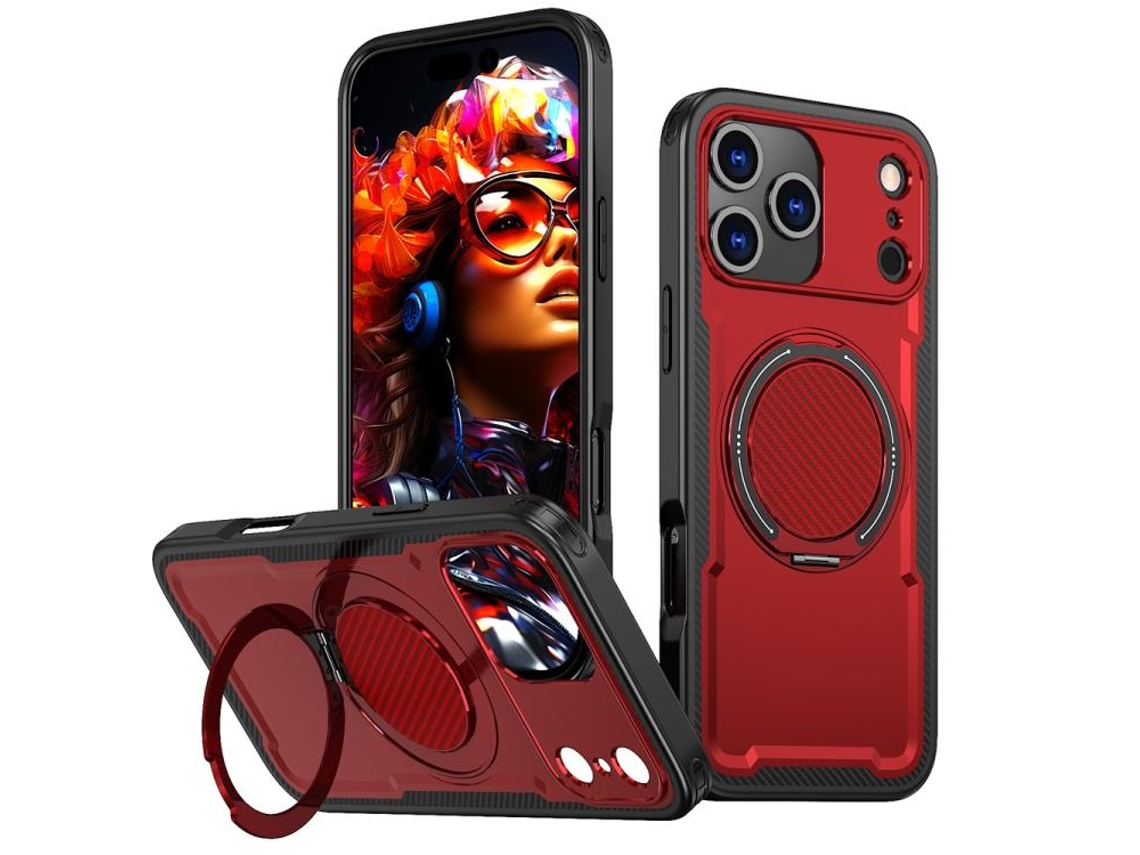 Capa Para Iphone 17 Pro Com Suporte Giratório De 360 ​​graus E Magsafe.