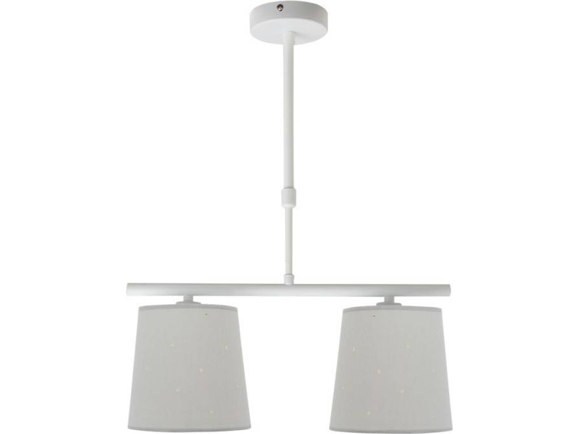 Candeeiro de Teto FABRILAMP Consciencia (Cinzento - E14 - Máx. 40W - Metal - Tecido)