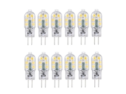 Lâmpada Led, 12 Unidades, Base G4, Branco Quente, Para Uso Residencial, Comercial Ou Substituição De Fontes Convencionais