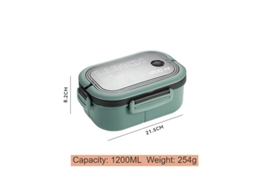 Lancheira Bento À Prova de Vazamento para Adultos-0240 Verde/1200Ml-1200Ml LUUCOZK
