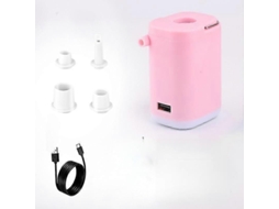 Bomba De Ar Portátil Com Luz Led, Mini Inflador Elétrico 4 Em 1 Para Camping, Infláveis ​​e Sacos A Vácuo. Ref: 3066