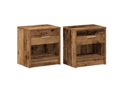 Mesas de Cabeceira 2 Pcs com Gaveta 39x28x41 Cm Madeira Velha MAISON EXCLUSIVE