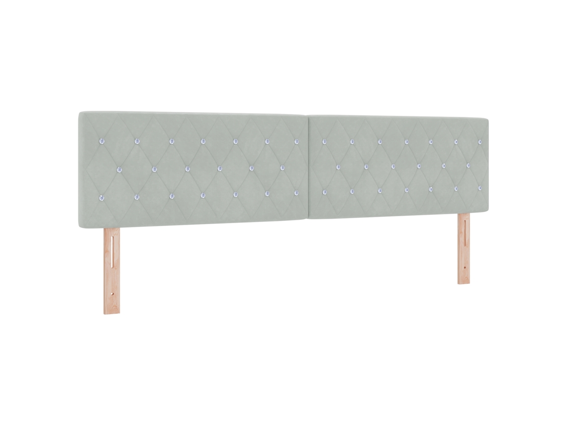 Cabeceira Cinza Claro Baixa Para Quarto Vidaxl Cinzento-claro Madeira (90x40x7cm)