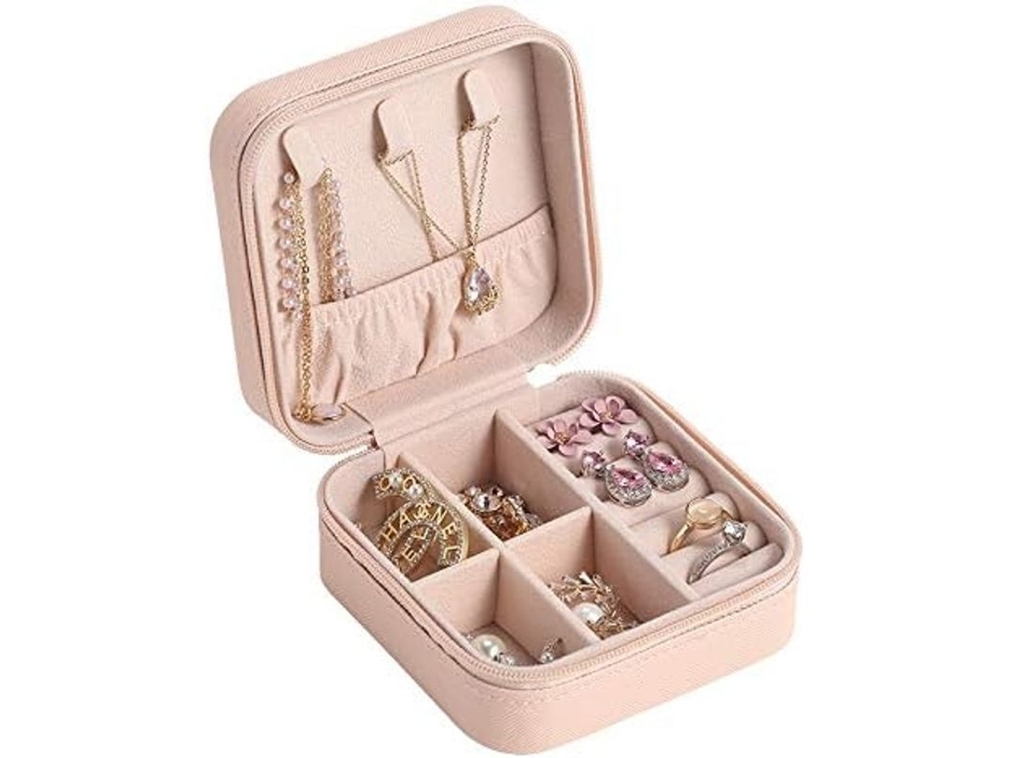 Caja De Joyería Para Niña, Porta-arestes, Regalo, Porta-pulseras, Porta-anillos, Almacenamiento Para Viaje, Cuero Resistente Al Oxígeno