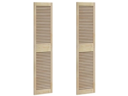 Conjunto 2 Porta De Armário Vidaxl Castanho Madeira De Pinho Maciça (170 X 2,1 X 39,5 Cm)