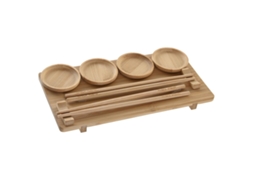 Conjunto de Sushi DKD HOME DECOR Natural Bambu Oriental