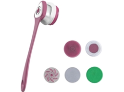 Conjunto de Escova de Banho SFUSHOS elétrica, recarregável, 5 em 1, com cabo longo de silicone