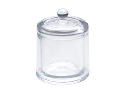 Compactador, Caixa Para Algodão E Cotonetes Com Tampa, Transparente Aquaforge