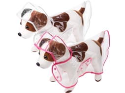Conjunto De 2 Capas De Chuva Impermeáveis Canino Com Capuz De Plástico