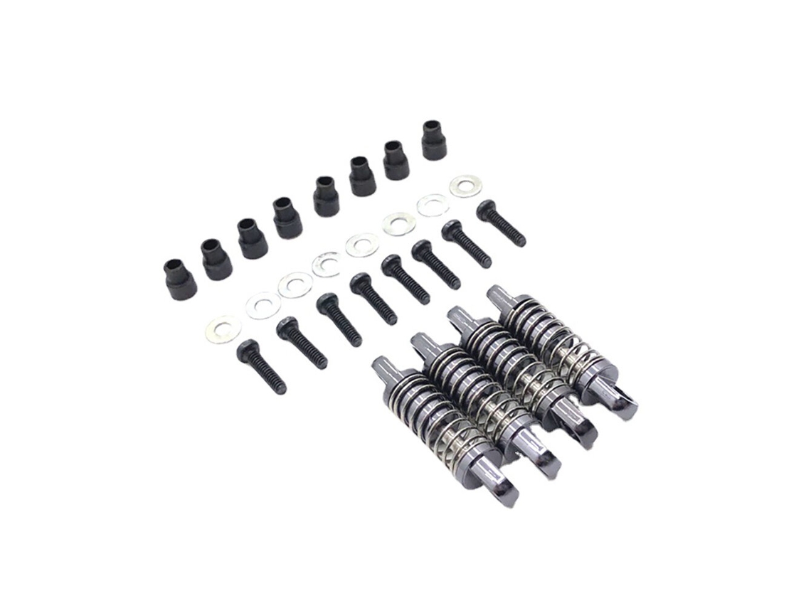 Prateado 4 Peças Amortecedores de Metal Atualizados Wltoys 1/28 284161/010/131 K969 K979 K989 K999 P929 P939 Rc MDUG