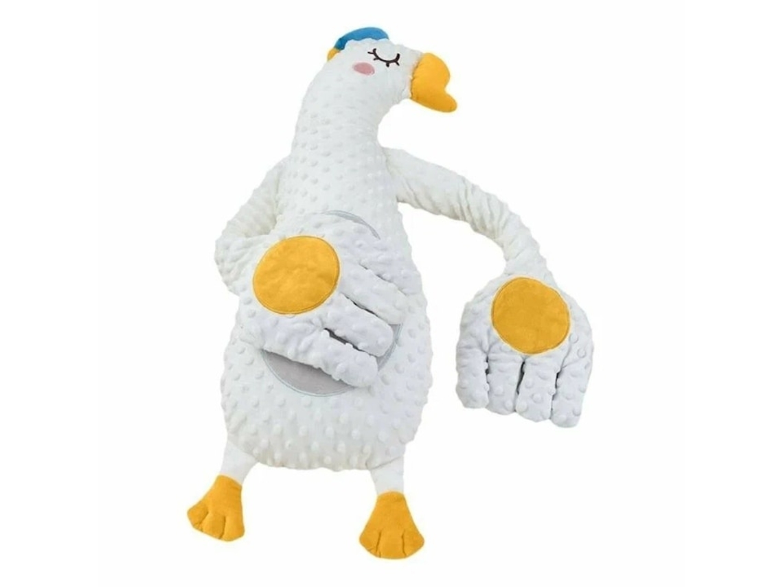Almofada Calmante Para Bebé Ajustável, Formato Boneca Com 3 Modos De Afago Aj, White Goose Elysve