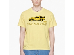 Rockinstone Back To The Future Movie Car Heather Yellow Adult T-shirt Size:xl