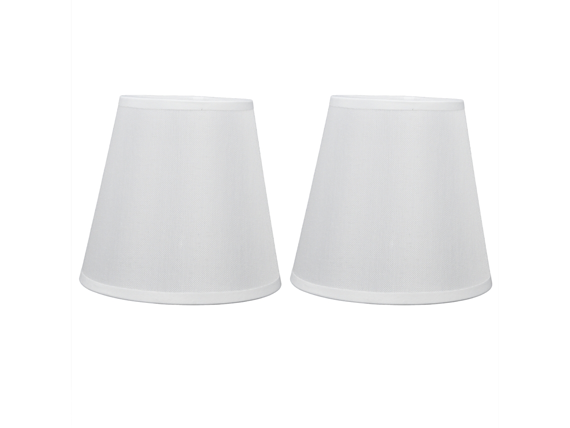 Conjunto de 2 Abajures de Tecido Estilo Europeu Clip On para E14 para Lustres e Parede