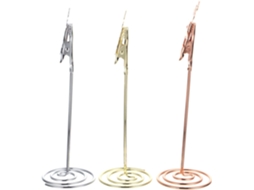 Conjunto Solustre com 3 Clips Ferro para Porta-Recados e Cartões de Mesa, Design de Flamingo, Suporte Criativo Ideal para
