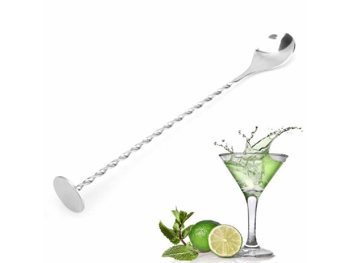 VYLARA Colher De Barra Rosqueada Em Aço Inoxidável, Misturador Para Café, Coquetel, Mojito, Vinho, Utensílios Para Bar