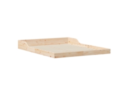 Conjunto 1 Estrado De Cama Plataforma Vidaxl Castanho Madeira De Pinho Maciça (160 X 210 Cm)