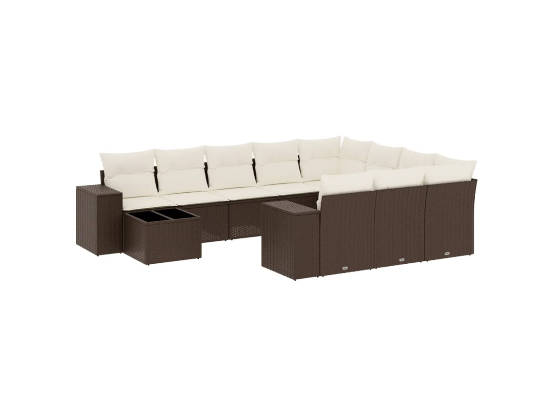 Garden Sofa Set, Garden Sofa Sets Vidaxl Marrom Rattan / Vime (n/a)
