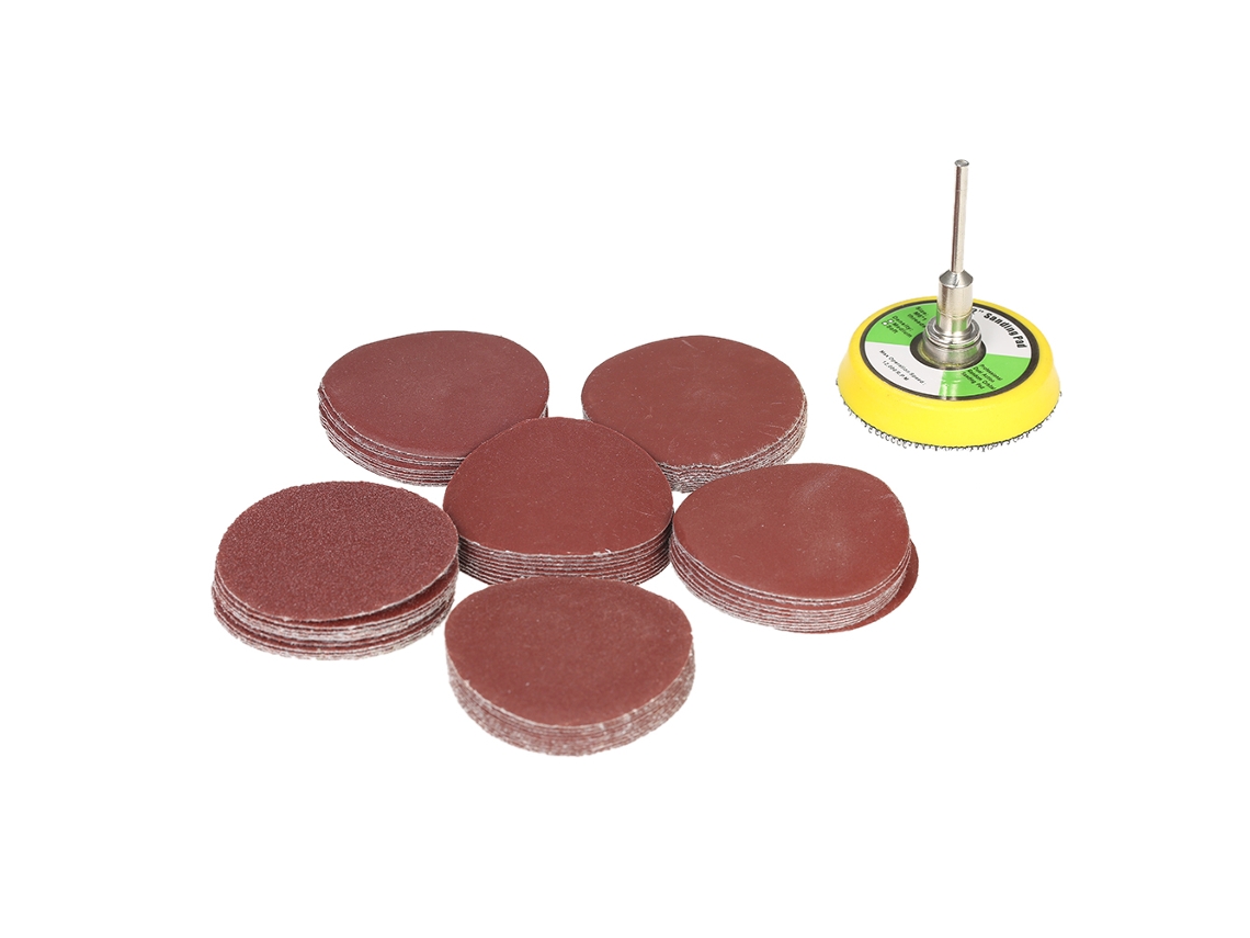 60 Pcs Discos De Lija 50mm, Lija Para Liadora, Disco De Lija Con Gancho Y Ojal, Accesorio De Pulido