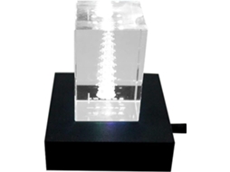 Base De Luminária Pssopp, Suporte Quadrado De Plástico Para Arte Em Cristal Com Pedestal Iluminado Alimentado Por Usb