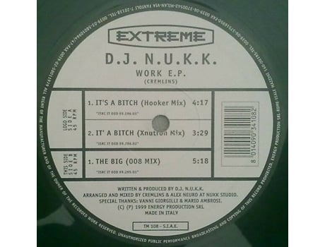 Trabalho Ep, Dj Nukk Extreme Records