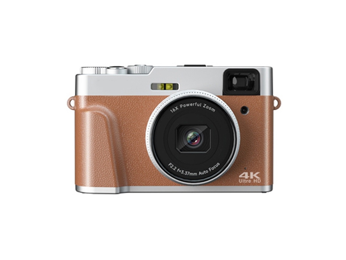 Câmera Digital 4k Com 48 Mp Ultra Hd, Zoom Digital De 16x, Tela Ips De 2,8", Foco Automático, Filmadora Para Vlogs (marrom)