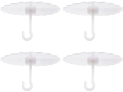 Gancho De Teto Homoyoyo, Fácil De Instalar, Acabamento Fino, Pacote Com 4 Peças Para Mosquiteiro, Plástico Branco
