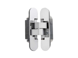 Bisagras Invisíveis para Portas Pesadas, Conjunto de 2, Capacidade 40 Kg, Abertura 180º, Ajuste Tridimensional, Zamak