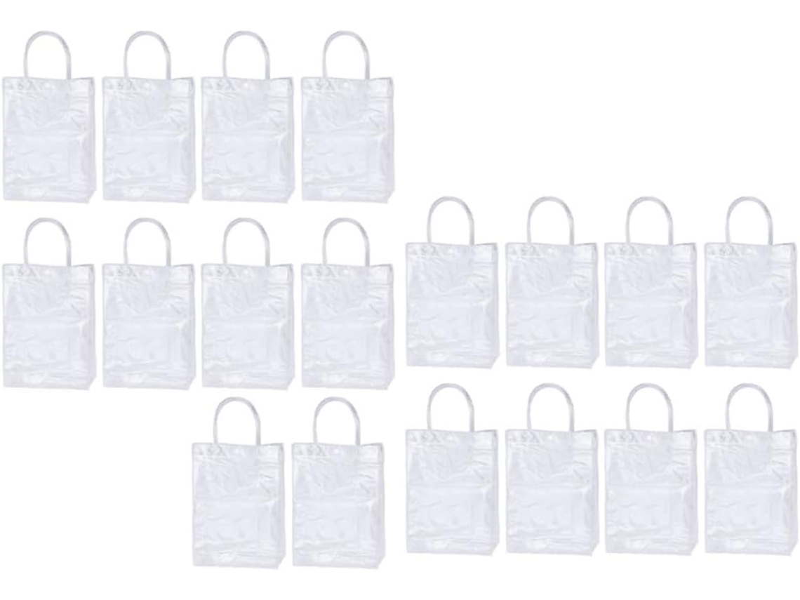 Conjunto De 18 Estojos Transparentes De Pvc Com Alça, Elegantes E Portáteis Para Presente.