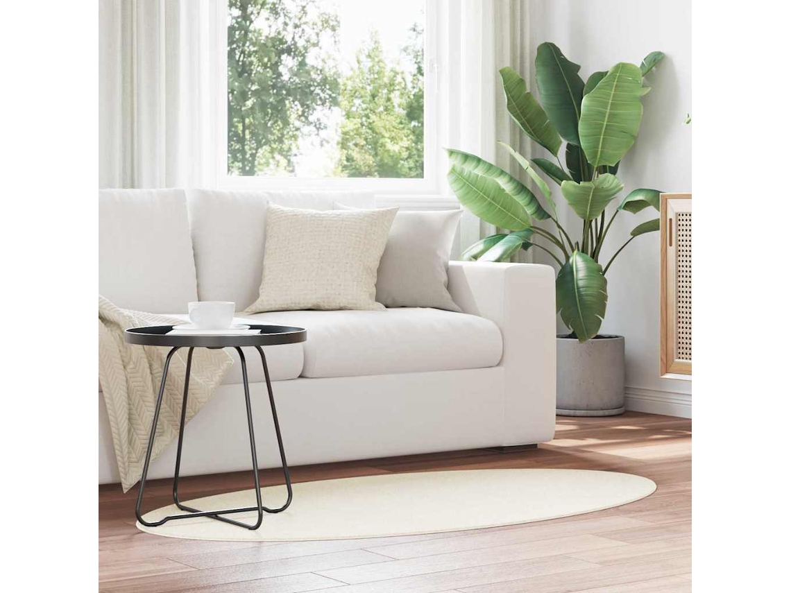 Vidaxl Tapete Huarte Creme 80 X 150 Cm 100% Poliéster