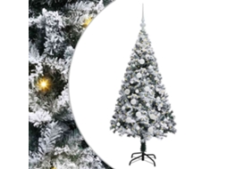 Conjunto 1 Árvore De Natal Artificial Vidaxl Branco Pvc (150 Cm)