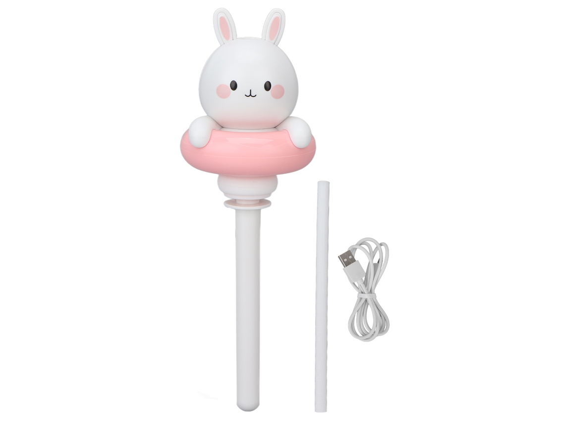 Umidificador Portátil Cute Cartoon Coelho Rosa Com Funcção De Timer De Spray E Anti Queima Seca Inteligente