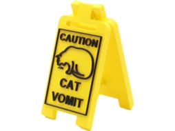 Placa De Vômito De Gato, Piada Engraçada, Decoração, Impressão Hilária, Aviso Para Casa