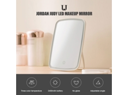 Espejo De Maquillaje Led Con Interruptor Táctil Luz Natural Portátil De Escritorio 1200mah