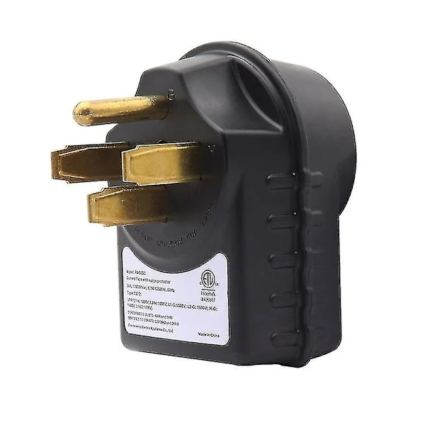Adaptador De Tomada Com Proteção Contra Surtos 50a E Teste, Adequado Para Veículos Recreativos(1 Unidade, Preto)