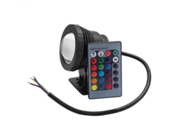 Lâmpada Led Rgb 5w Resistente À Água para Piscina Jardim com Controle Remoto 110‑240v Preto | S/MARCA