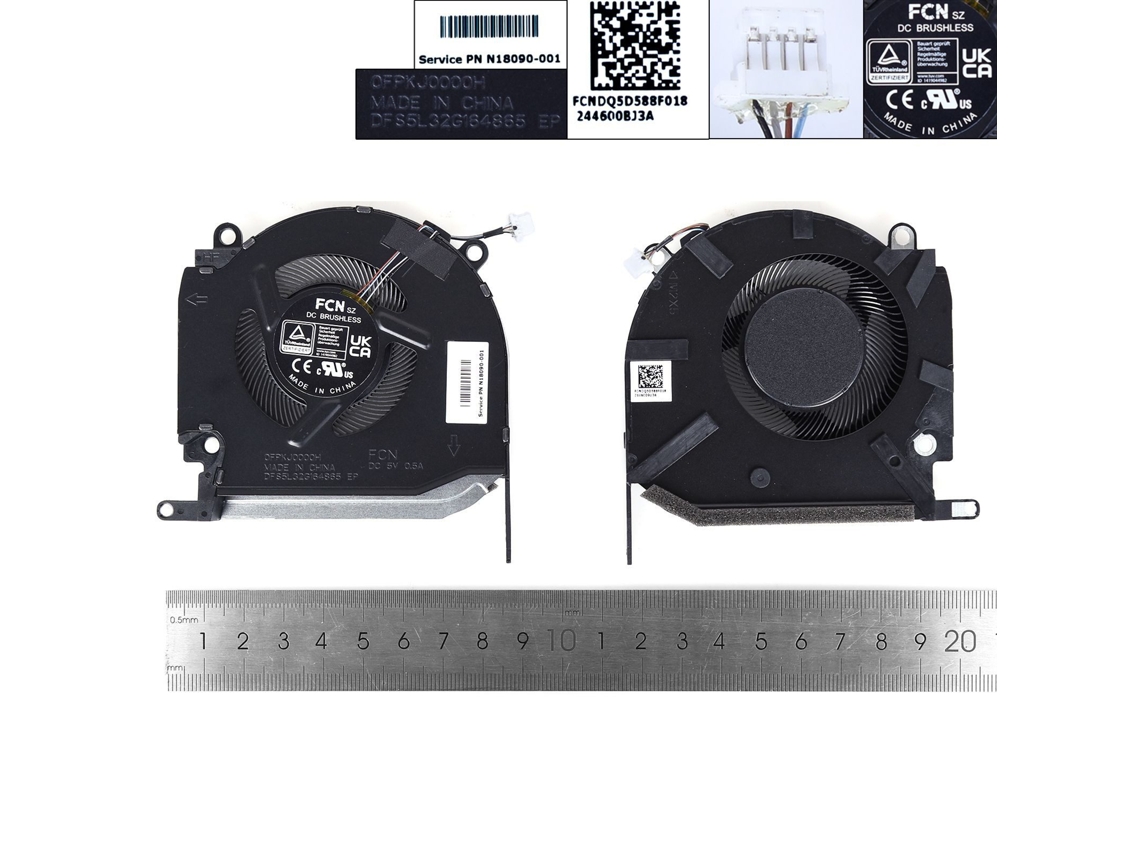Ventilador para notebook Hp Omen 16K 16N Tpn Q280 5vcpu,org Tpn Q280 compatível