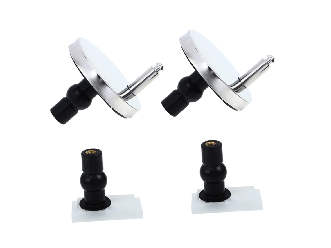 Kit Com 1 Conjunto De Parafusos De Fixação Em Metal E Plástico Para Assento Sanitário
