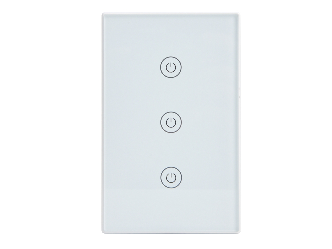 Chave de Vidro 3 Gang com Controle Remoto e App para Luzes S/MARCA