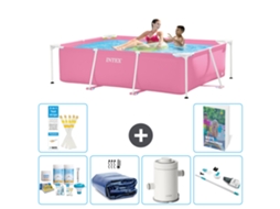 Piscina com Estrutura Retangular 220x150x60 Cm 5 peças S136 INTEX