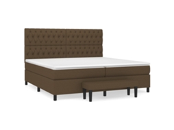 Box Spring Bed, Box Spring Beds Vidaxl Marrom Tecido (200 X 200 Cm)
