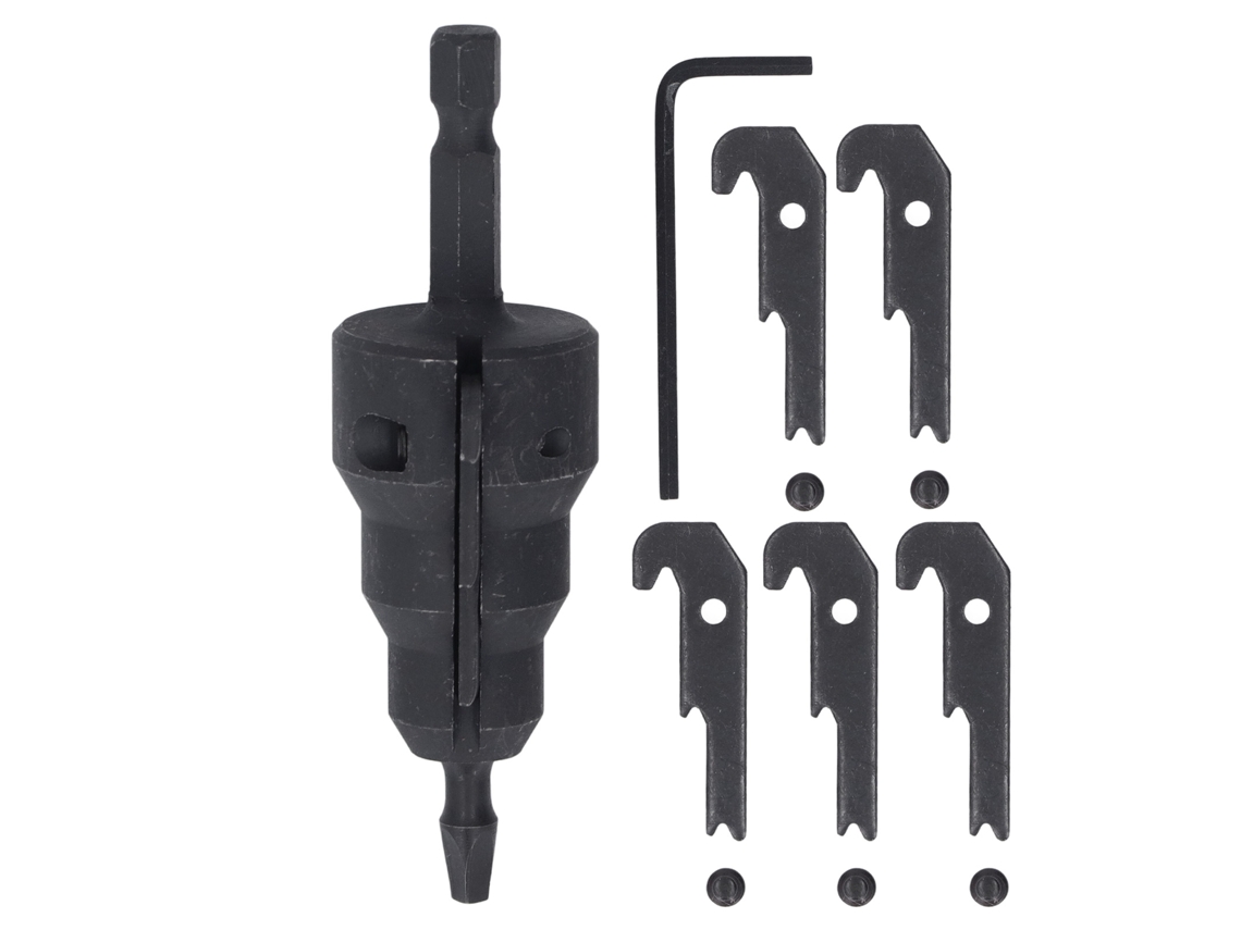 Reamador De Conductos Eléctricos De 1/4 De Pulgada Com Ponta De Aço De Alto Carbono Kit De Ferramentas Com 5 Lâminas