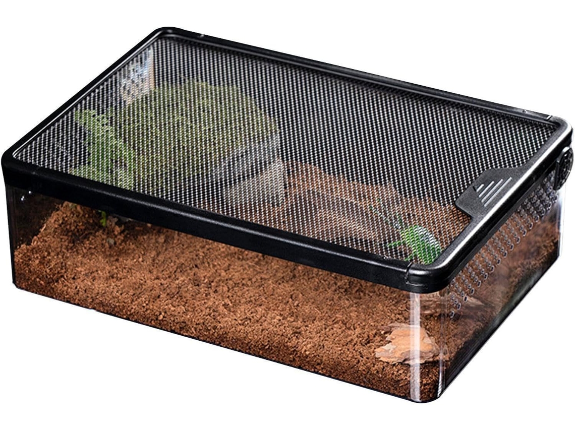 Caixa para Répteis Habitat Transparente com Fluxo de Ar, Terrário À Prova de Fugas, Unidade de Armazenamento para CHABERLU