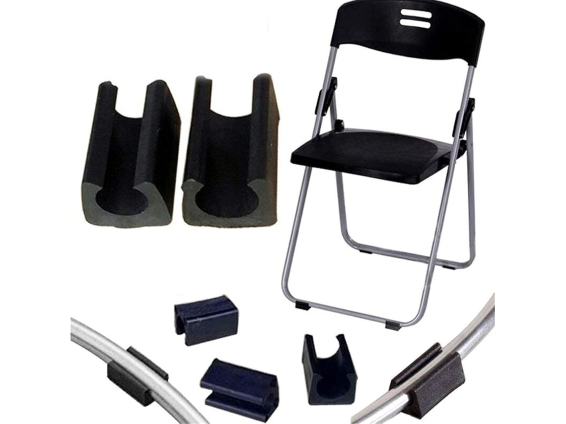 Protetores Para Pés De Cadeira E Móveis, 32 Peças, Em Plástico, 10 Mm, Cor Preto, Formato U, Para Cadeiras, Móveis