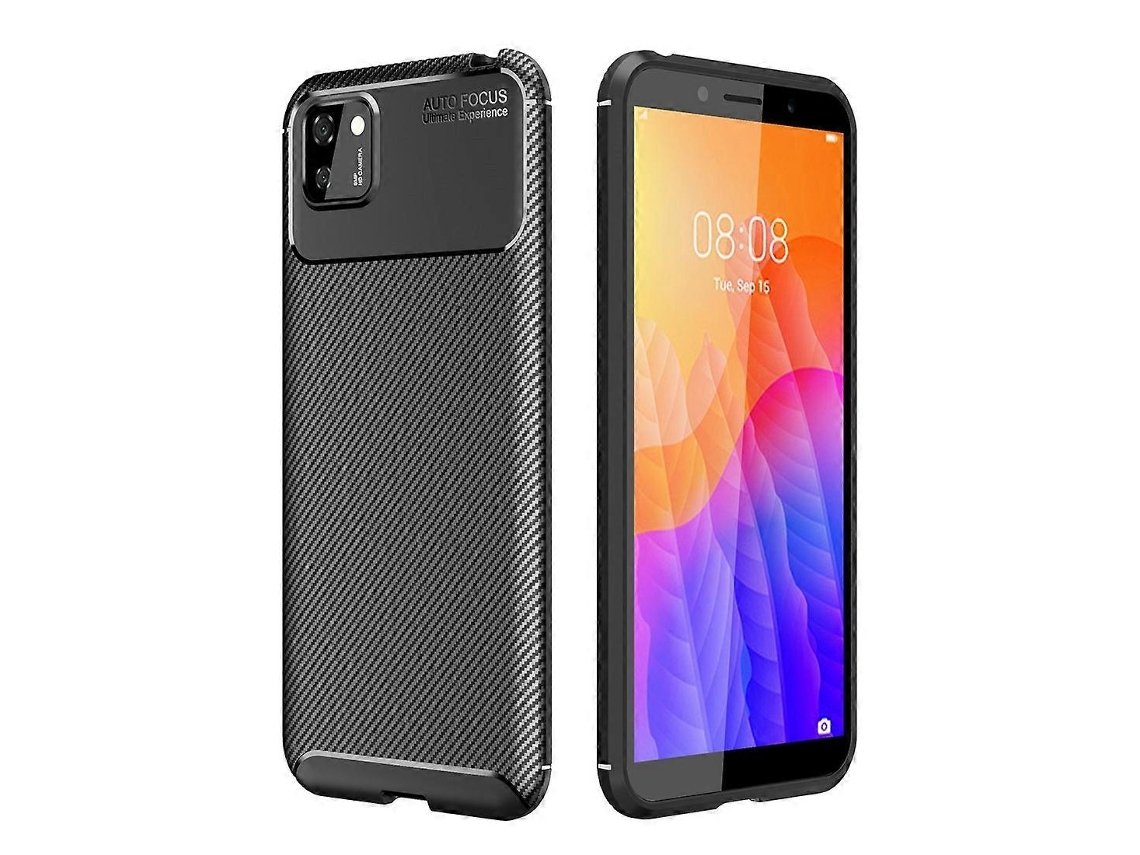Capa De Tpu À Prova De Choque Com Textura De Fibra De Carbono Para Huawei Y5p