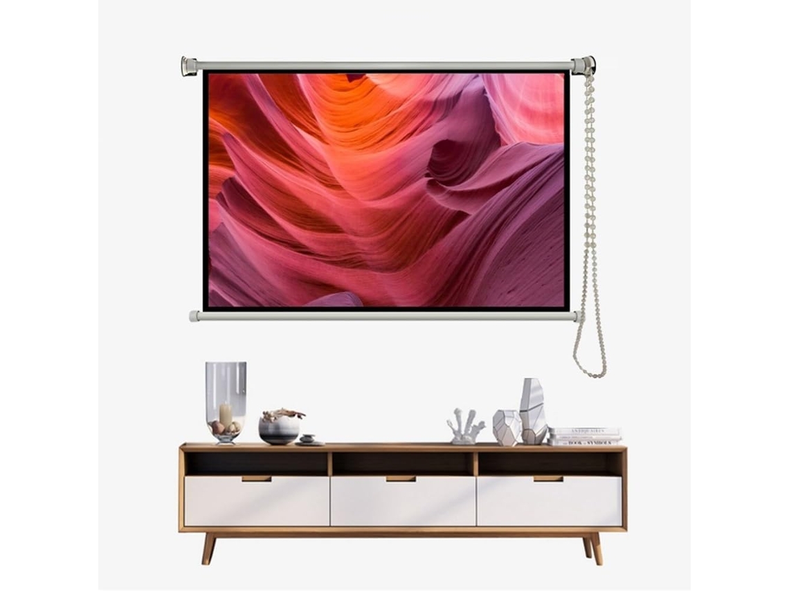 Tela de Projeção 40" 16:9 Portátil, para Uso Doméstico e Externo