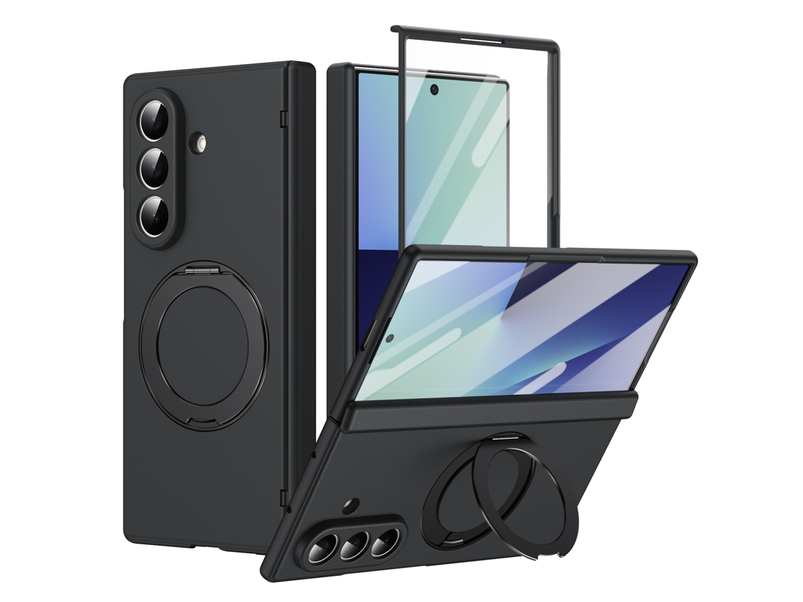 Capa Magnética Com 360° Suport Para Samsung Galaxy Z Fold8 Ultra – Inclui Protetor Decrã (preto)