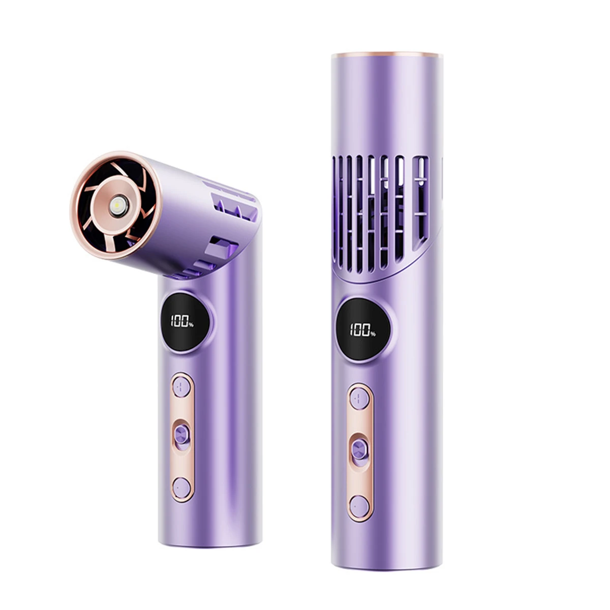 (roxo) Ventilador Em Formato De Batom, Mini Ventilador Multifuncional Com Lanterna Led, Ventilador Portátil De Mão Para Uso Externo