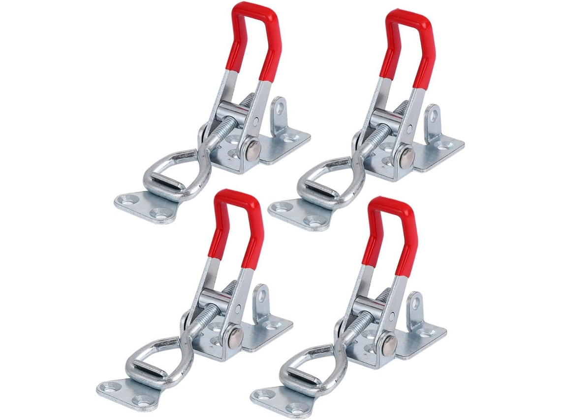 Conjunto de 4 grampos de fixação ajustáveis com barra aberta no formato